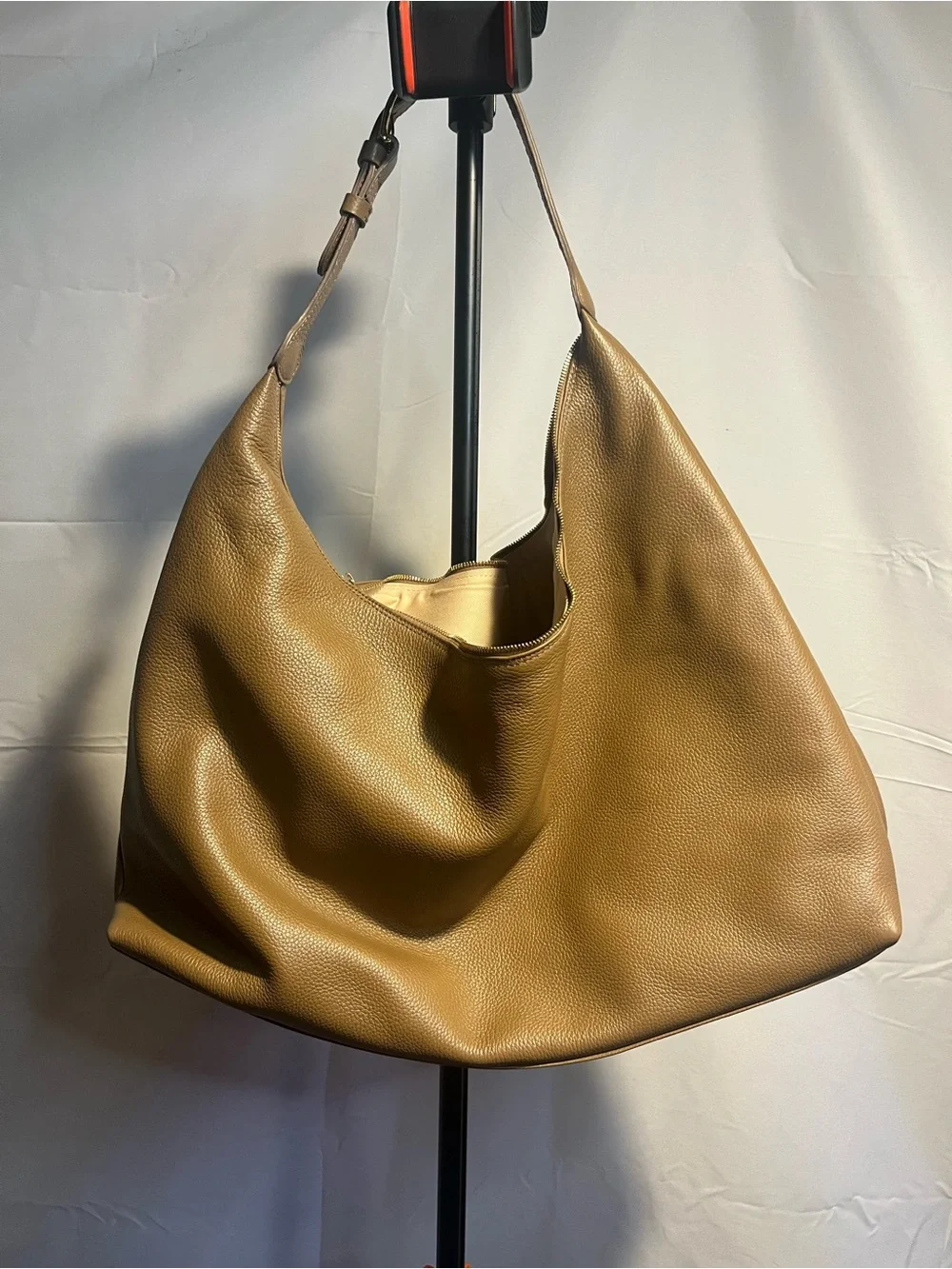 Liffner slouched underarm Honey Brown high quality Leather Bobo Bag